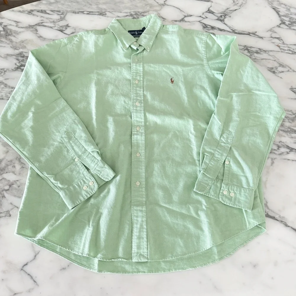 Polo Ralph Lauren Cotton Green long‎ sleeve shirt, XXL